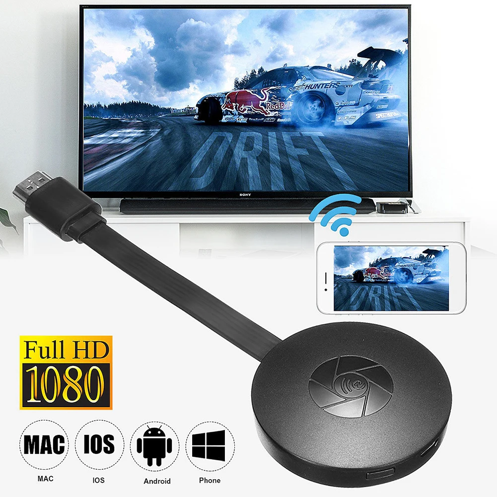 ТВ-флешка G2 для дисплея Mira 1080P Anycast HDMI-совместимый ТВ-адаптер Miracast Android зеркальный