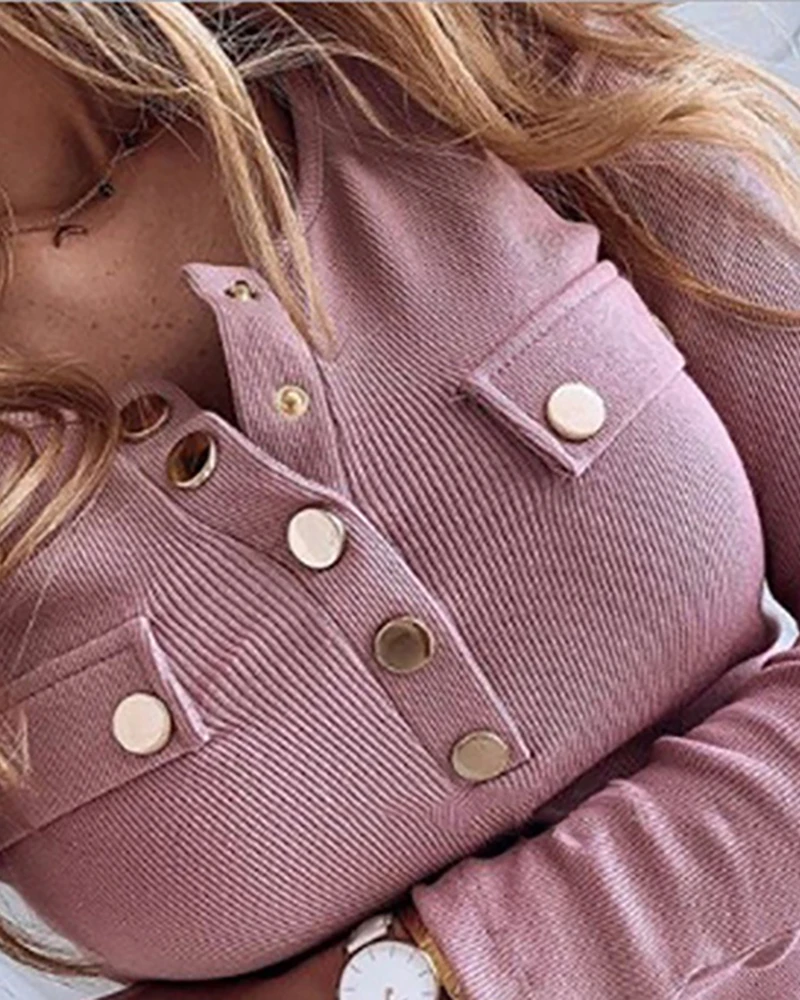 2020 Women Plus Size 3XL XXXL Shirt Female Casual Leisure Top Basic Buttoned Ribbed Long Sleeve Blouse - 4.00069E+12
