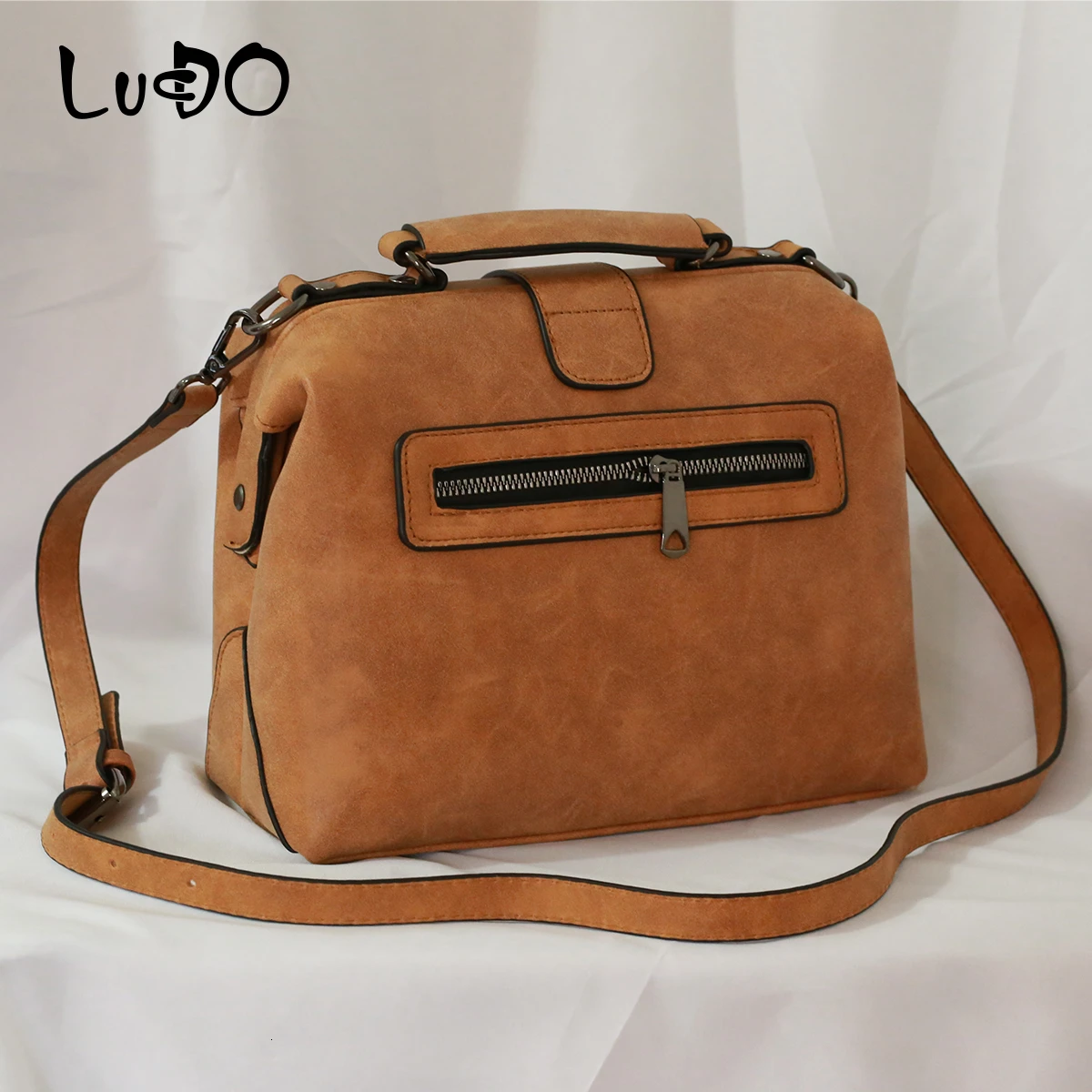 Koop 2019 Nieuwe Mode Designer Doctor Tas Retro Grote Capaciteit Messenger Bag Luxe Mat Lederen Handtas Crossbody Messenger Bag Sac