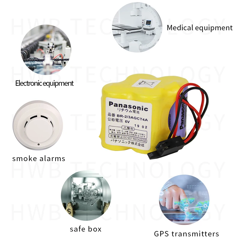 2 шт Горячая новинка BR-2/3AGCT4A 6 v батарея PLC BR-2/3AGCT4A литий-ионные батареи черный ремень крюк вилка