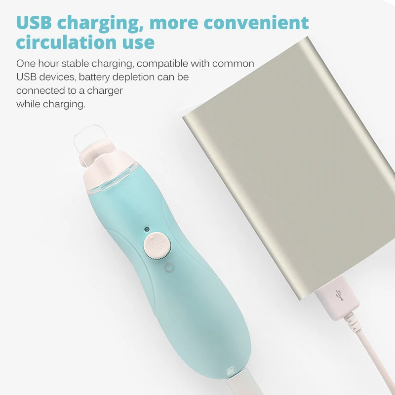 Electric Baby Nail Trimmer USB Charging  Kids Infant Baby Cutter Nail Care Baby Trimmer Manicure Clipper Scissors 2