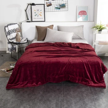 

Flannel Double Blanket 100% Polyester Double-Layer Thick Warm And Breathable Macaron-Colored Lamb Velvet Blanket