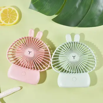 

Mini Portable Bunny Handheld Fan USB Charging Cooling Electric Fan with Lights for Home Office Desktop Outdoor Accessories