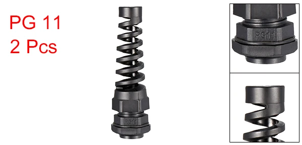 PG11 for 5-10mm 2x Uxcell 1-20 шт. PG7 PG9 PG11 PG13.5 PG16 кабельный ввод Водонепроницаемый IP68 нейлоновый Шарнир регулируемый фиксатор с сбросом напряжения черный - Цвет: PG11 for 5-10mm 2x