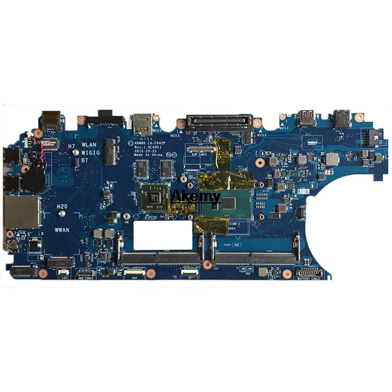 Материнская плата для ноутбука Dell Latitude E5570 ADM80 LA-C642P REV: 1,0(A00) i7-6600U