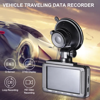 

Car Driving Recorder 1080P Dashboard Camera With 3.0 Inch HD Screen For Loop Recording And Motion Detection