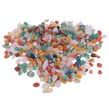 

1 Set About 500g Colorful Stone Decor Fish Tank Bottom Sand Landscape Aquarium Layout Stone Flower Pot Decoration for Home Garde
