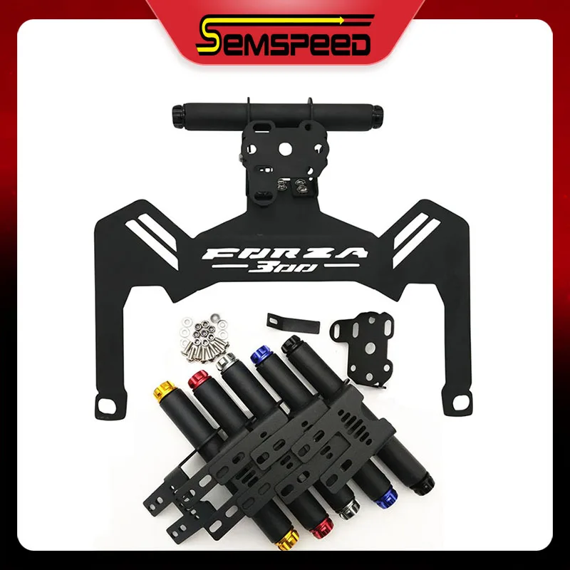 Semspeed gps кронштейн направляющая для телефона Монтажная пластина для Honda Forza 300 250 125 передний дисковый тормоз телефон 3,5-7 ''USB ручка держатель