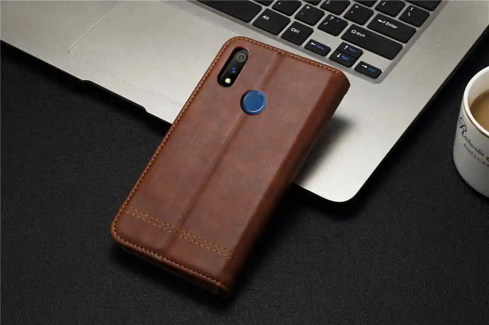 Флип-чехол для OPPO Realme 3 pro 3pro кожаный чехол Realme X Lite Xlite Чехол-бумажник для телефона держатель оболочка RMX1851 слоты для карт корпус