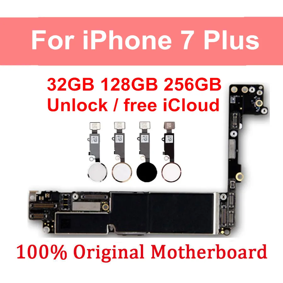 Материнская плата для iPhone 7 Plus, материнская плата без/без Touch ID для iPhone 7 Plus, оригинальная разблокированная материнская плата с полным чипом