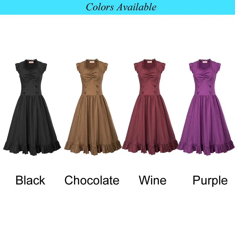 Викторианская готика женское кружевное платье стимпанк v образный вырез корсет