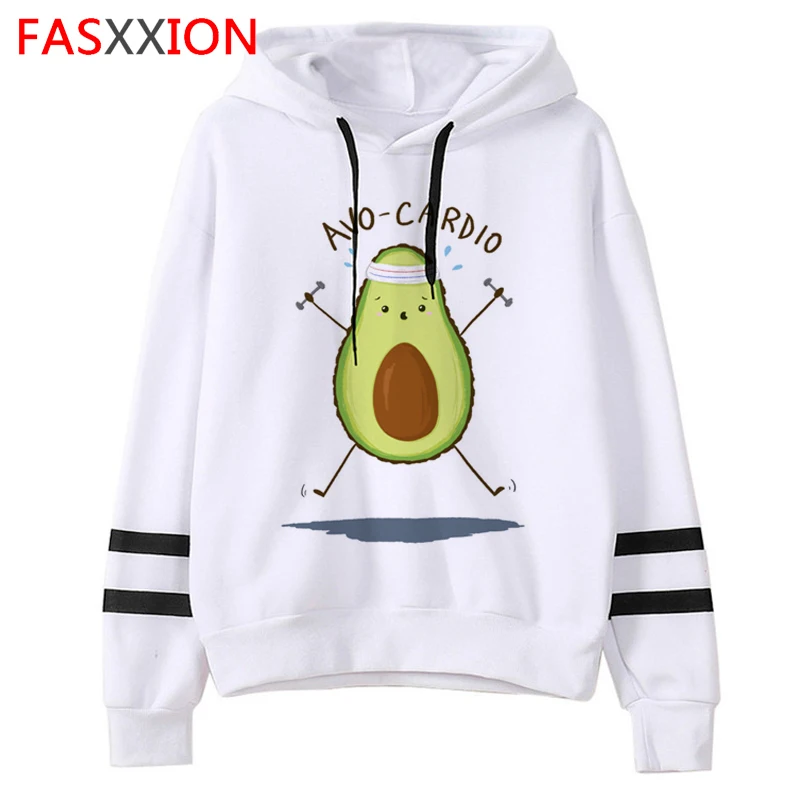 Kawaii авокадо Забавный мультфильм толстовки для женщин Harajuku Ullzang Графический Vegan кофты 90s милый корейский стиль с капюшоном Женский - Цвет: 10507