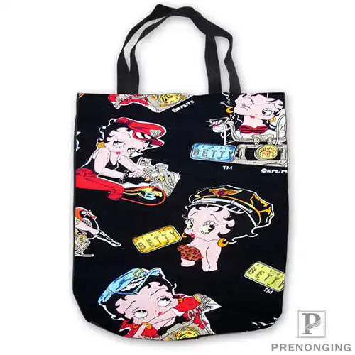

Custom Canvas Betty Boop Tote Shoulder Shopping Bag Casual Beach HandBag Daily Use Foldable Canvas #180713-08-7
