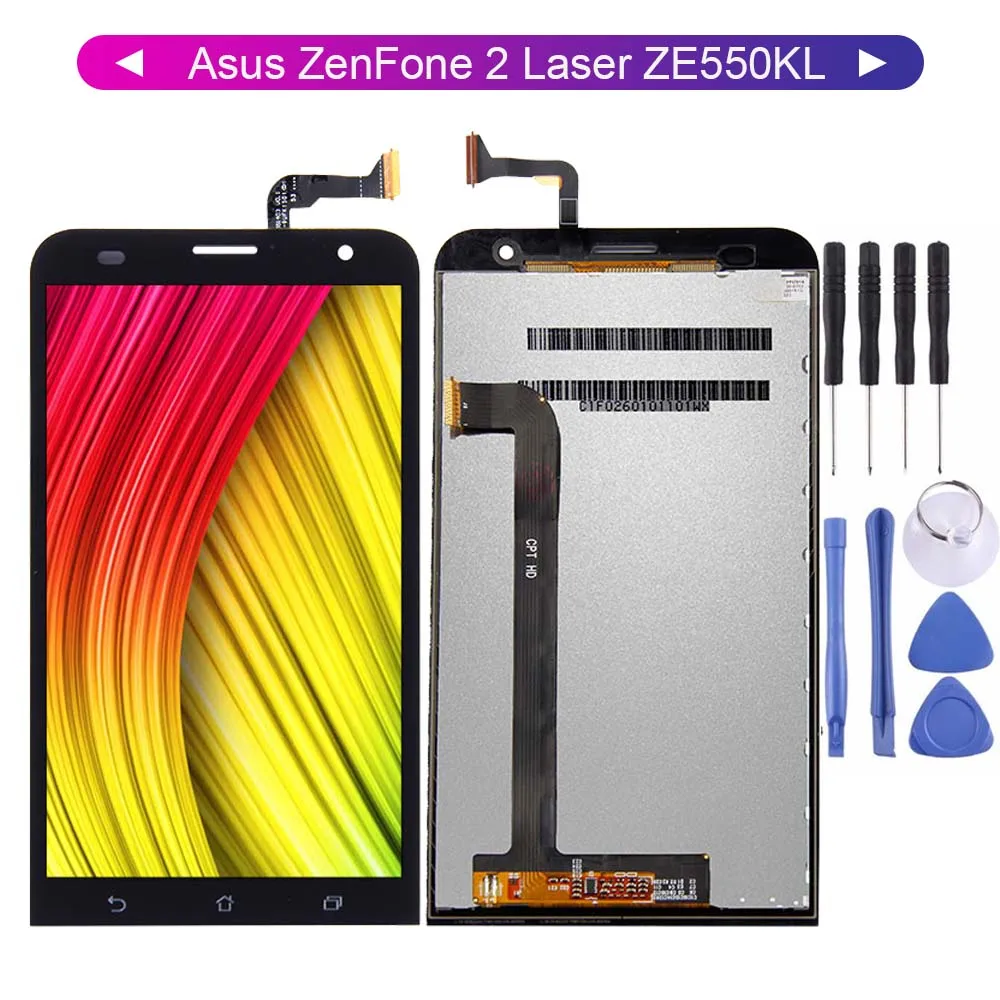 

KUERT LCD For Asus ZenFone 2 Laser ZE550KL Z00LD LCD Display Digitizer Touch Screen Sensor Assembly + Frame 1280*720 Replacement