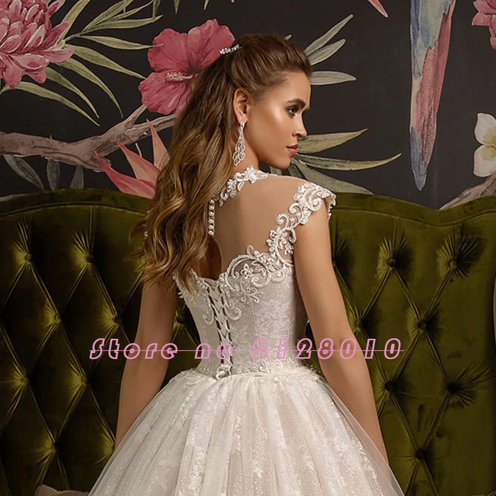 Бальное платье на заказ, свадебные платья, Китай, Vestido Novia, длина до пола, без шлейфа, бисероплетение, Аппликации, кружевное платье