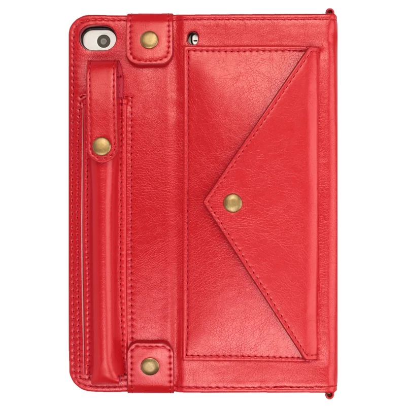 Red Чехол для Apple iPad mini 5 Чехол-карандаш держатель Смарт кожаный Слот для карт сумка на ремне для iPad mini 1 2 3 4 Чехол 7,9" - Цвет: Red