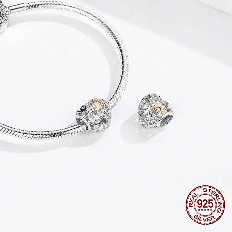 Fit Pandora Шарм браслет сердцевидные бусины Подвески 925 стерлингового серебра оригинальные модные серебряные ювелирные изделия изготовление Горячая