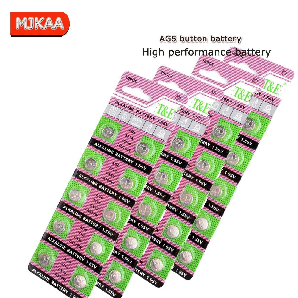 Vendors sell cheap 200 PCS AG6 371 SR920SW LR920 171370 L921 LR69 SR920 1.55V button battery clock coin alkaline battery