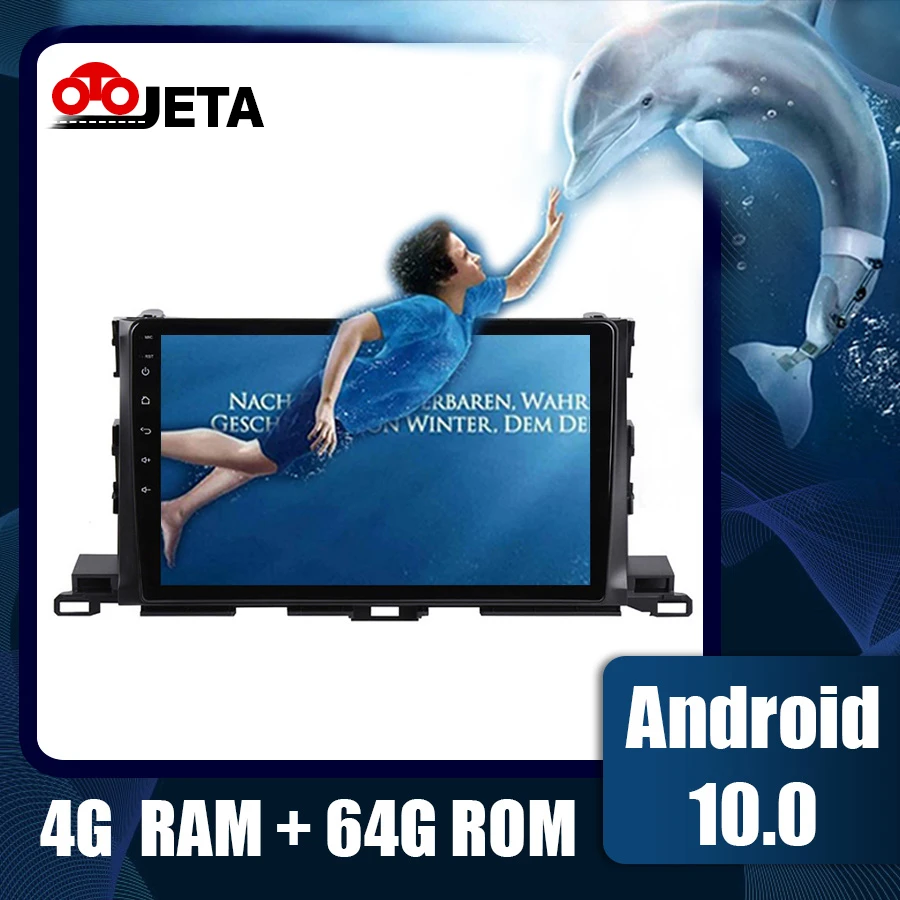 Android 10.0 2din Car Radio Multimedia Player For Toyota Highlander 2015 Accessories Gps Navigation Head Unit WIFI DSP 8Cores 4G |