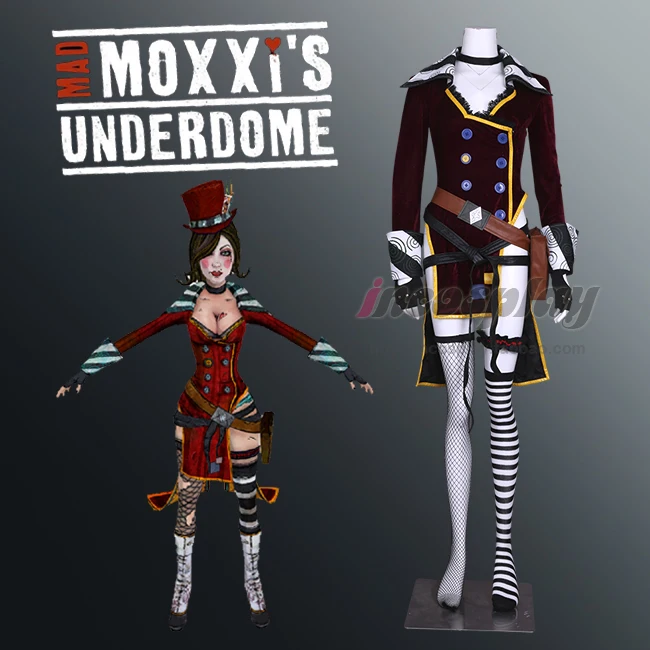 

[Customized]Game Borderlands Mad Moxxi Battle Unifrom Full Set PU Leather Cosplay Costume For Women Halloween Free Shipping 2019