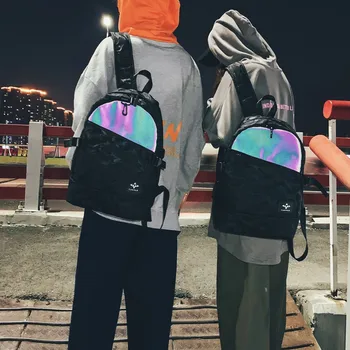 

New Arrival Rucksack Portable Backpack Men's Fashion Travel Student Bag Reflective Sports Backpack Trave Bag Mochila Feminina