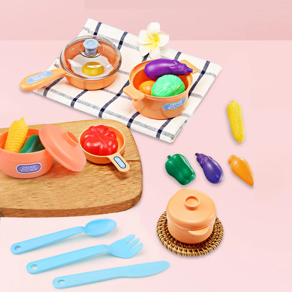 Детская игрушечная посуда для кухни, игрушечная посуда для детей, игрушечный обеденный стол