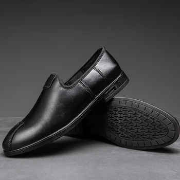 

casual leisure casuales man masculino flat informales leather para new cuero sale causal men breathable black shoes for 2020 de