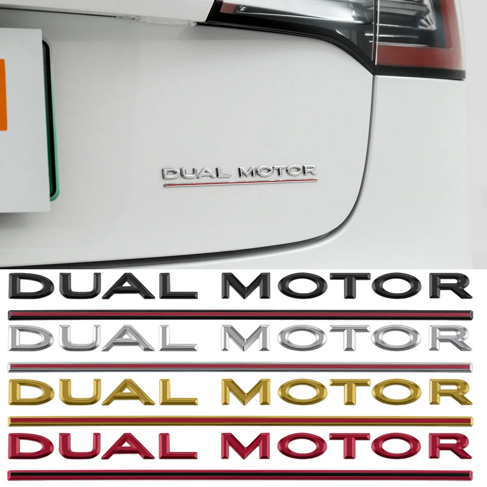 Targhetta Badge Adesivo Posteriore Per Tesla Model 3 Model X Y S Dual Motor Trunk Sticker Auto Tesla Posteriore Trunk Sticker
