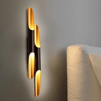 

Modern Minimalist Wall Lamps LED Black Sconce Living Room Bedroom Bedside Lamp Aisle Lighting Art Decor Light Fixtures Lighting
