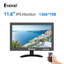Eyoyo 1" HDMI ips панель монитор 1366x768 HDMI экран с VGA AV BNC видео аудио колонки для ПК компьютер CCTV безопасности дисплей