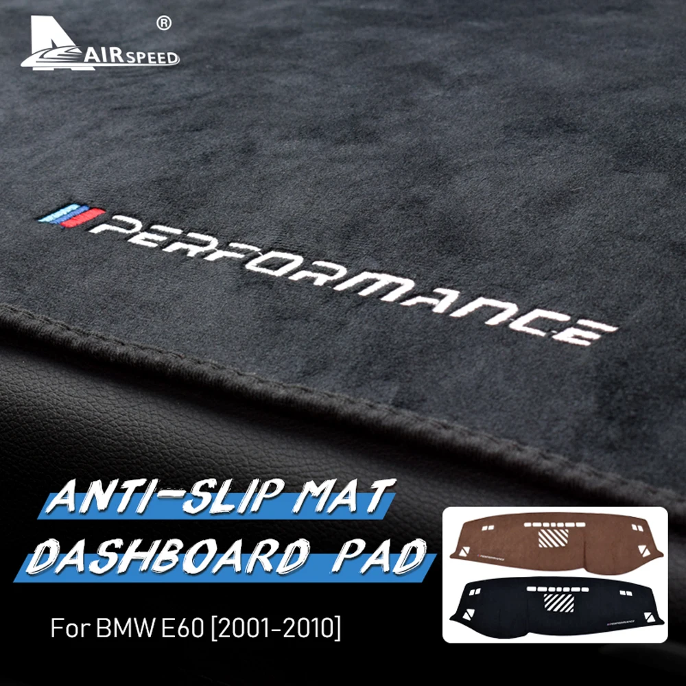 AIRSPEED for BMW 5 Series E60 Accessories Flannel Car Anti Slip Anti UV Mat Dashboard Cover Pad Dashmat Carpet Interior Trim
