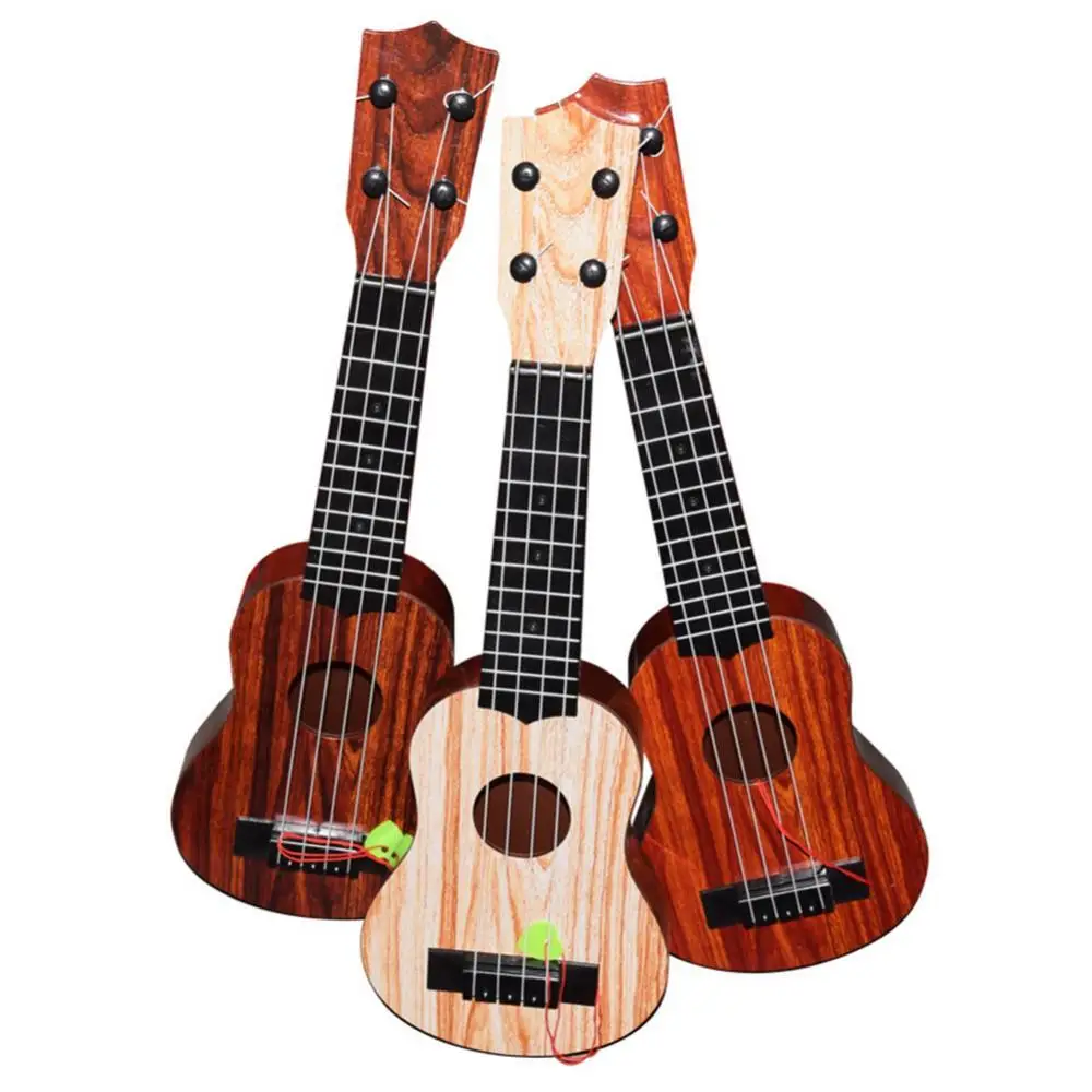 Kid Solid Color Wooden Ukulele Hawaiian Guitar Fretboard Stringed