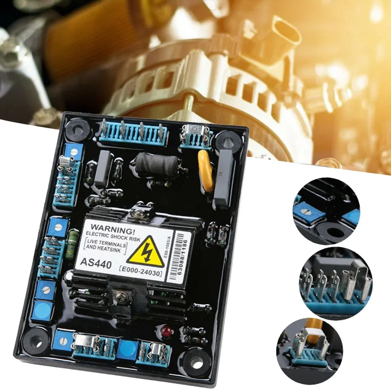 

1pcs Voltage Regulator AVR AS440 190-264VAC Automatic Engine Voltage Regulator Generator Accessories High Quality