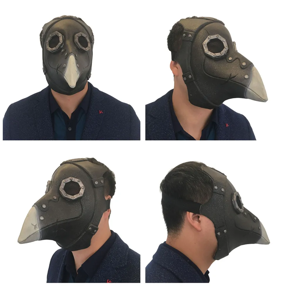 

NEW Steampunk Plague Doctor Bird Beak latex Mask Punk cosplay masks halloween Prop