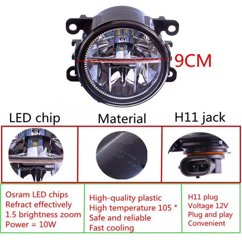 Для Land Rover Range Rover Sport LS Freelander Противотуманные фары в сборе 20 Вт 900лм светодиодный Противотуманные фары 2 шт