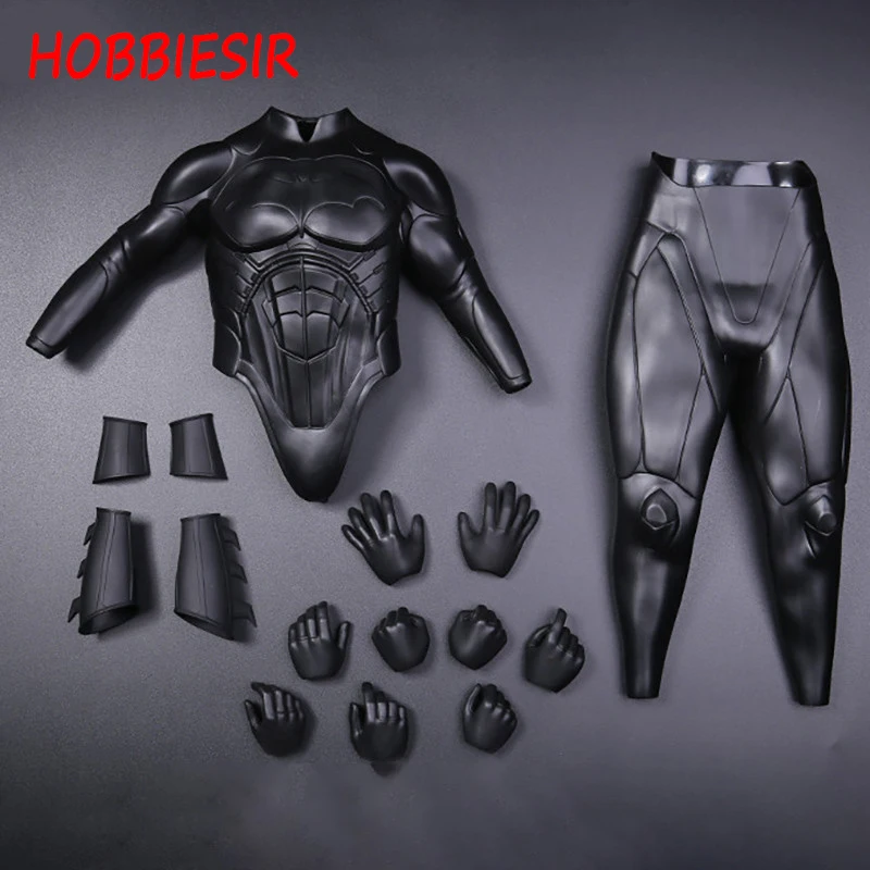 

2 Models 1/4 Scale QS009 Batman Men's Combat Soft Armor Clothes Batman Begins Clothing Set for Action Figure Male Body Fans Gift