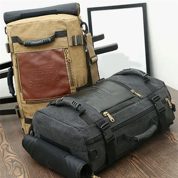 

Travel Rucksack Multifunctional Travel bucket Backpack Men Rugzak 4 Colors Canvas College Student School Backpack 2020