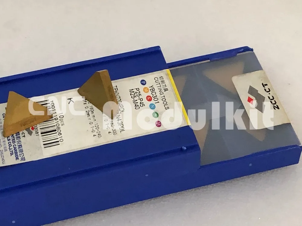 TPKN2204PDL YBC301 Diamond ЧПУ токарное лезвие вставки ЧПУ карбидные CNC оборудование мукомольных заводов нить для поворотного, режущего инструмента 10 шт. Модульный Набор CNC