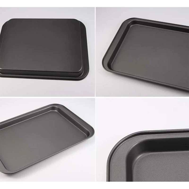 Baking Pan Carbon Steel Rectangle Plate Tray Non Stick Pizza Pan Cake Mold Baking Bakeware