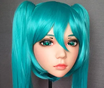 شراء (جديد-79) قناع ذكر أنثى واقعية سيليكون أقنعة هالوين حفلة BJD دمية Crossdress اليابان كيجورومي قناع أنيمي تأثيري