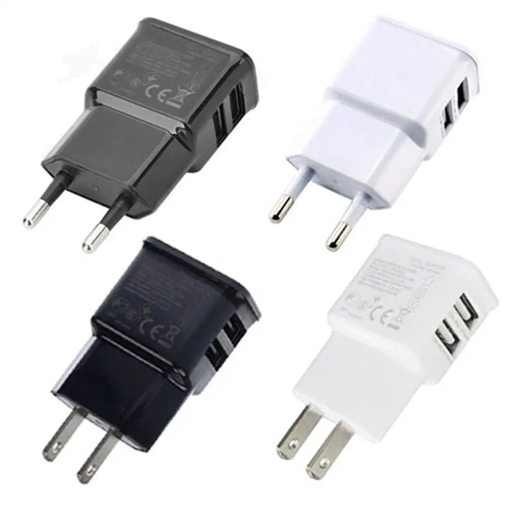 Двойное зарядное устройство USB 5V2A EU US 2 Usb мобильный телефон быстрое для iPhone Android
