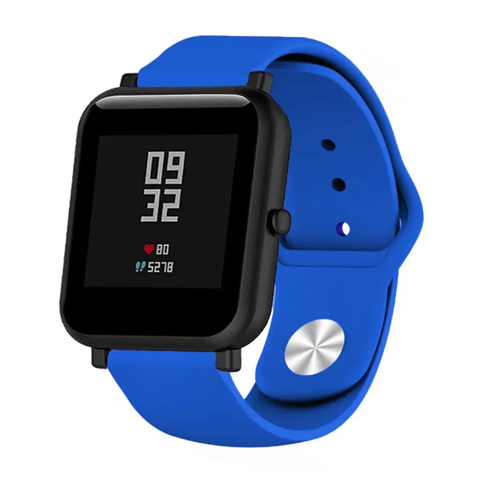Водонепроницаемый силиконовый браслет высокого качества 22 мм для Amazfit Bip Pace Stratos для Ticwatch Pro для huawei Watch 2 Classic - Цвет: 2