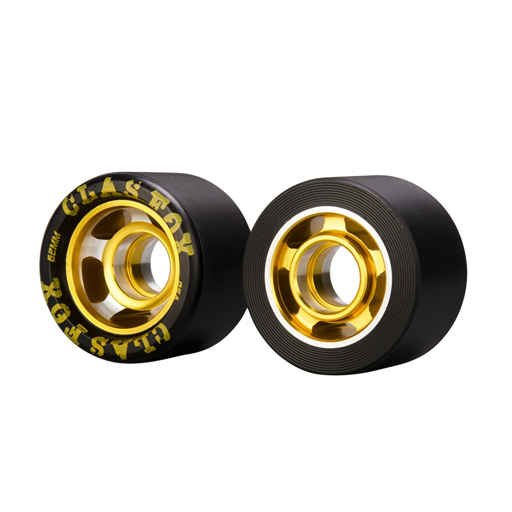 Inline skates tyres CLAS FOX 95A 62x42mm Speed/Derby Wheels Aluminum Roller Skate Wheels Outdoor Roller Replacement wheel (Set of 8)