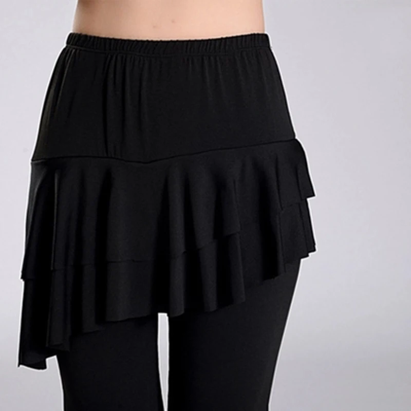 Latin Dance Skirt Women Yoga Pants Latin Dance Divided Skirt Milk Silk Fitness Square Pants Clothing dance skirt dance pants