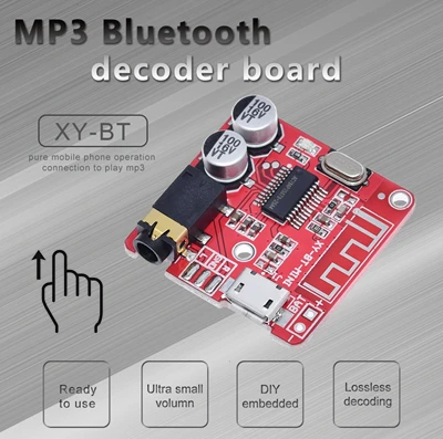 3W Auto Bluetooth 4.1 MP3 WAV Decodierung Board Lautsprecher Verstärker Audio Empfänger Modul Unterstützung USB/TF/U-DISK/IR Fernbedienung Rot – Detail 1