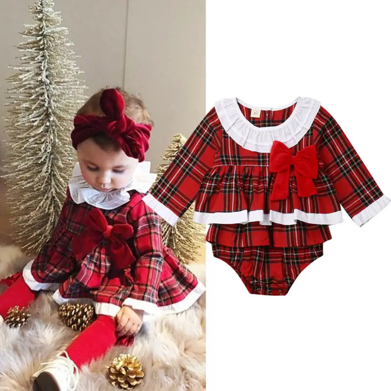 tartan baby outfit