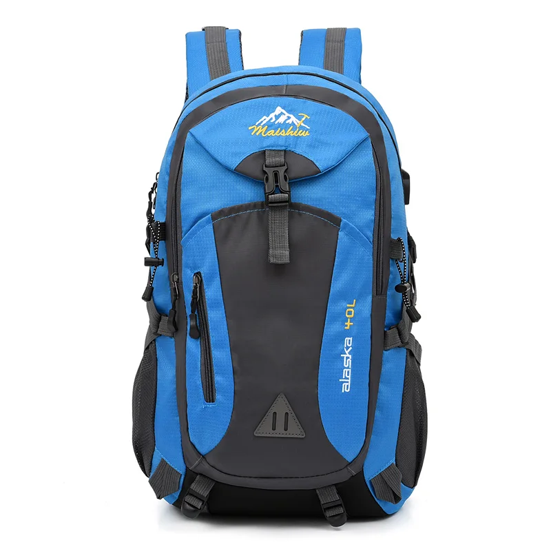 40L Waterproof Men's bag for Male Backpack Travel Sport bag pack Outdoor Unisex Mountaineering Hiking Climbing Camping Bagpacks - Цвет: Синий