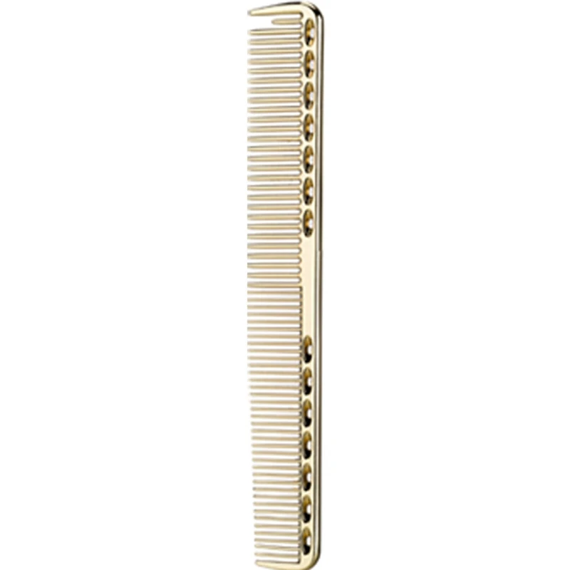 Для мужчин женщин алюминий металла резка гребень волос парикмахерские и парикмахерские расчески для салона антистатические - Цвет: GD-S