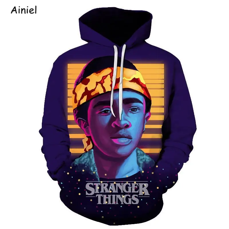 

3D Print Hoodie Stranger Things Sweatshirt Stranger Things 3 Hoodie Sweatshirt Hoodies Halloween Men Hooded Sweatshirts Tops Boy