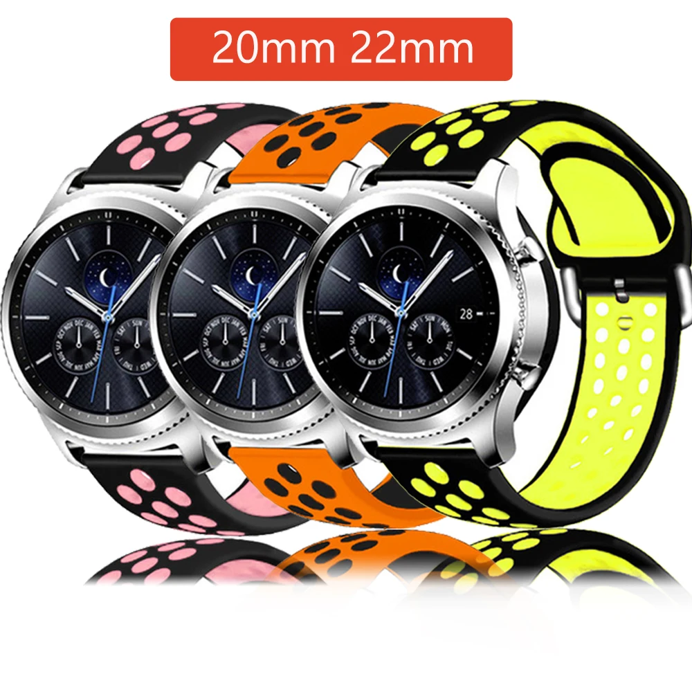 20 мм 22 huami amazfit gtr bip ремешок для Samsung Gear S3 s2 sport Classic huawei gt 2 active galaxy watch 42 46 Band 40 44
